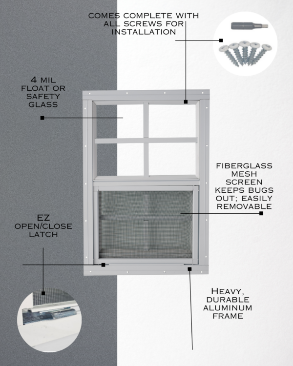 16"x16" Flush Shed Window - Image 8