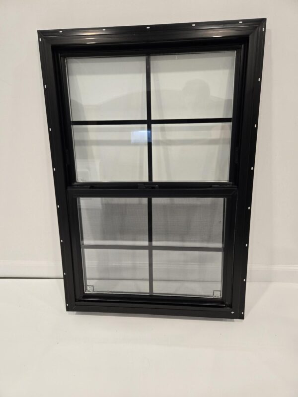 24x27 Durable Vinyl Windows with Double Pane Tempered Glass – Black or White - Image 2