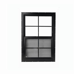 18x27 Durable Vinyl Windows with Double Pane Tempered Glass – Black or White