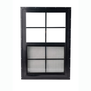 18x27 Durable Vinyl Windows with Double Pane Tempered Glass – Black or White